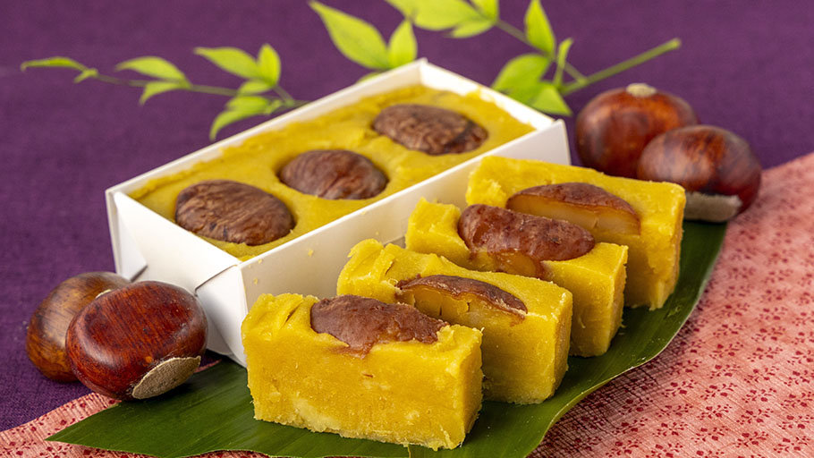 和栗のせ! 素朴な芋ようかん